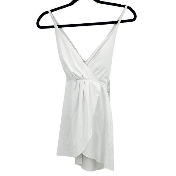 Anne Cole Solid Surplice Swimdress Sleeveless White Size 6 NWT - Picture 7 of 12